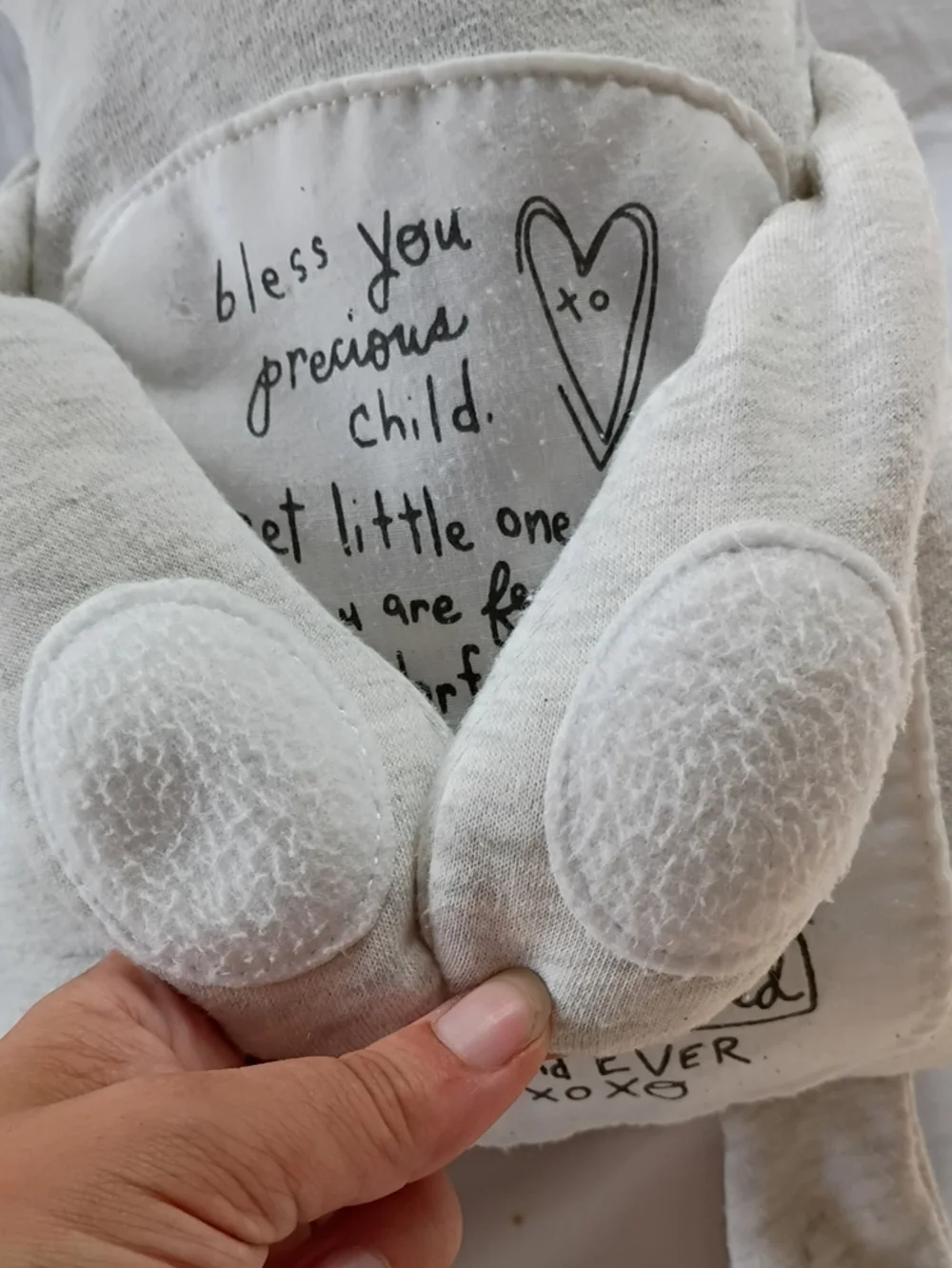 DEMDACO Poetic Threads Jumbo Bear Baby Gift  Plush Nursery Decor 22” Comfort Toy